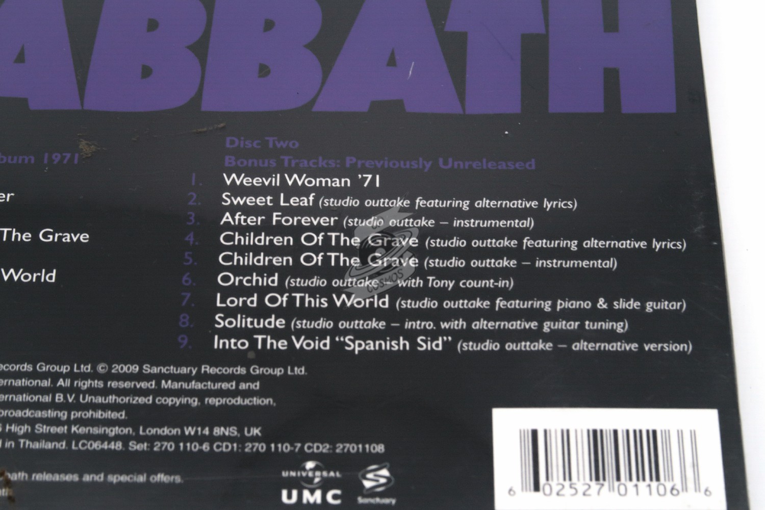 Black Sabbath - Master Of Reality - CD 