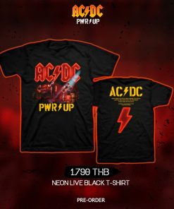 PRE-ORDER  AC/DC - POWER UP NEON LIVE BLACK T-SHIRT