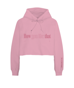 BLACK PINK HYLT CROP HOODIE
