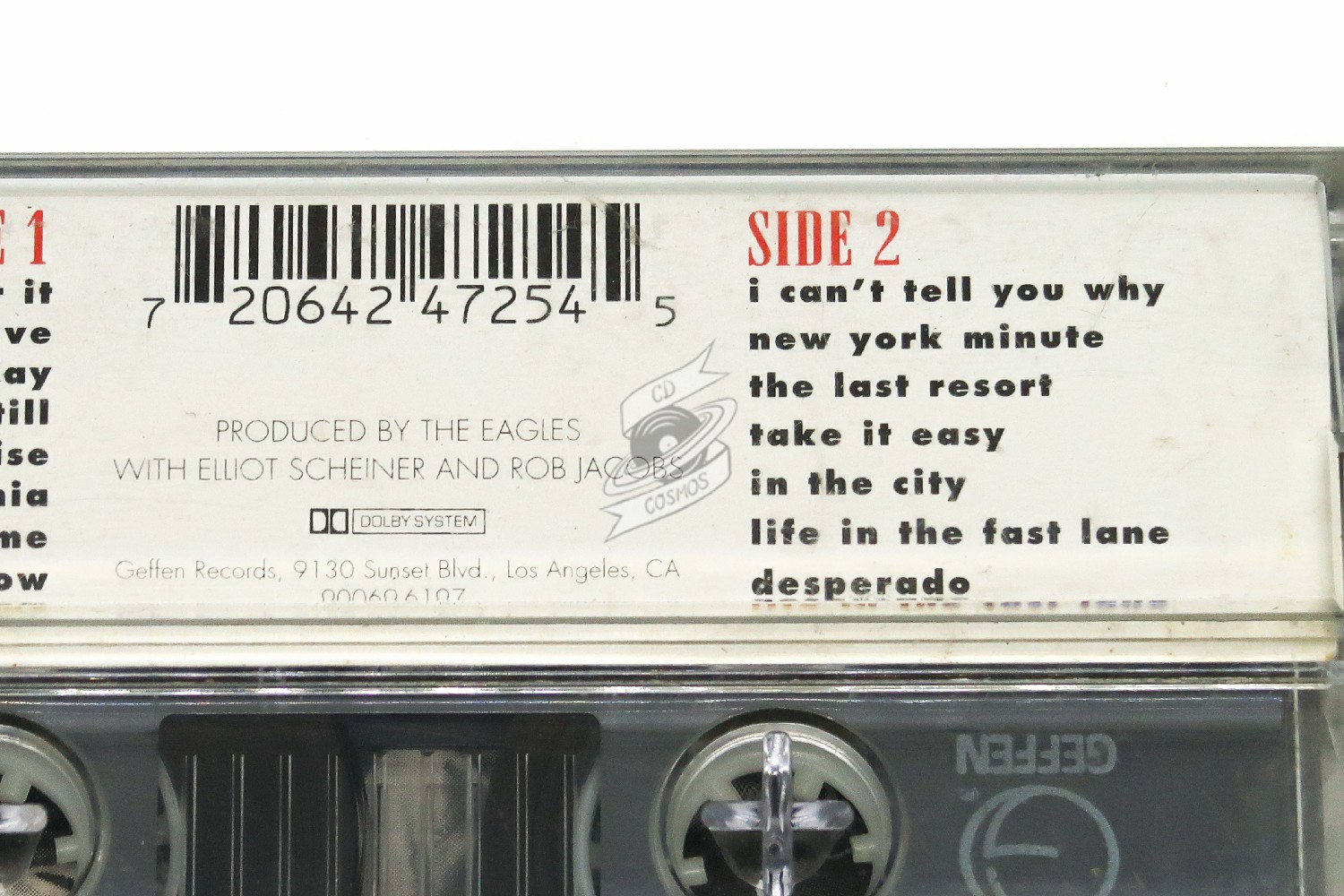 EAGLES - Get Over It / Get Over It (Live)- Cassette Tape Single (1