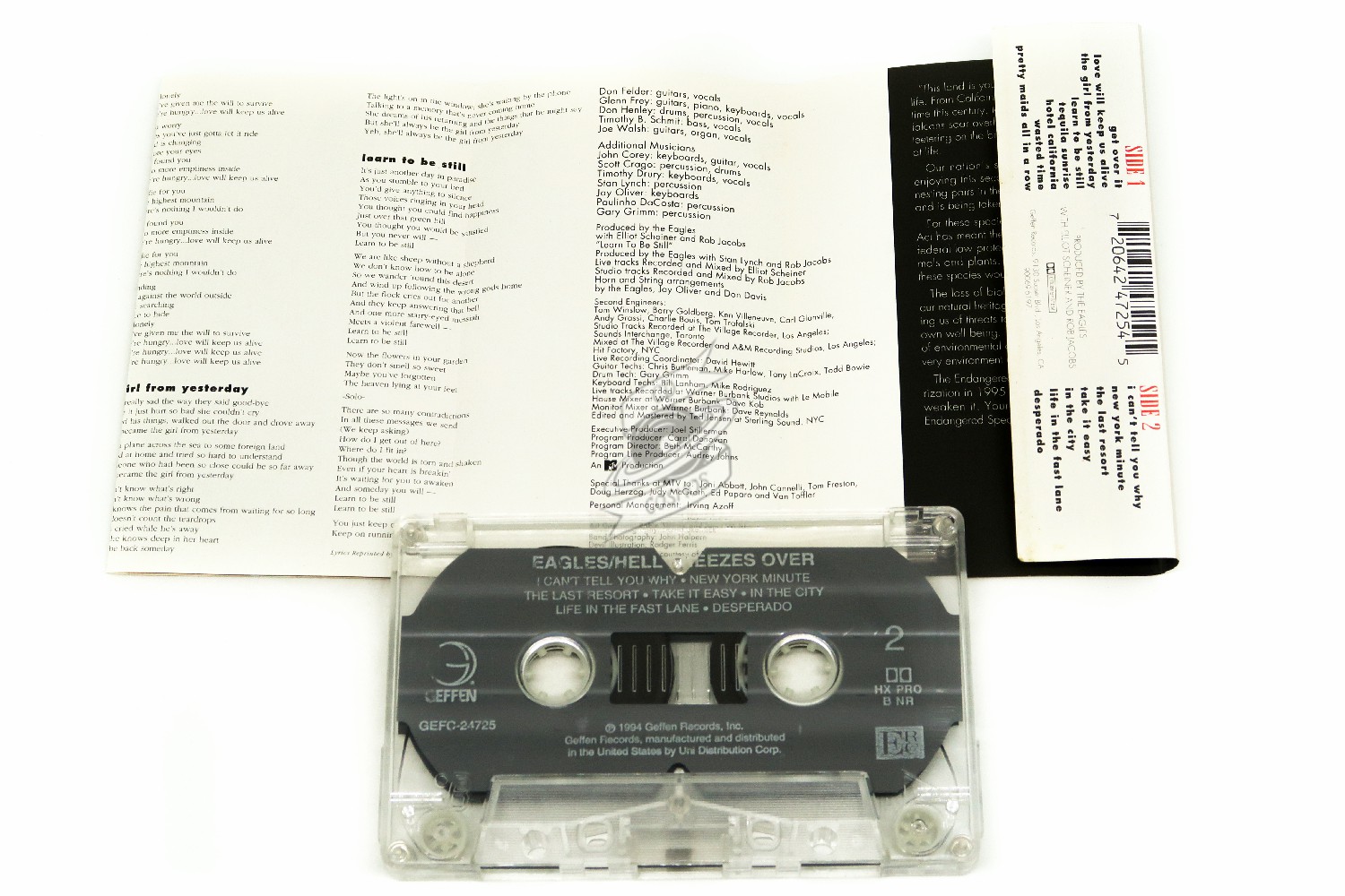 EAGLES - Get Over It / Get Over It (Live)- Cassette Tape