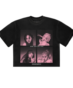 BLACK PINK HYLT CROP T-SHIRT
