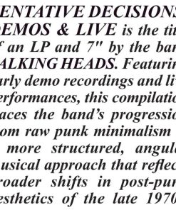 Talking Heads - Tentative Decisions: Demos & Live